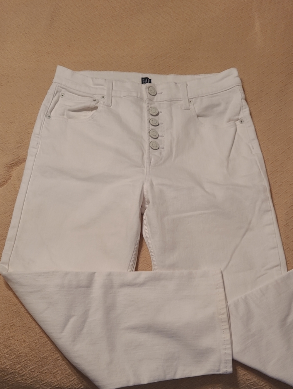 Gap White High-Rise Button-Fly Womenโs Jeans